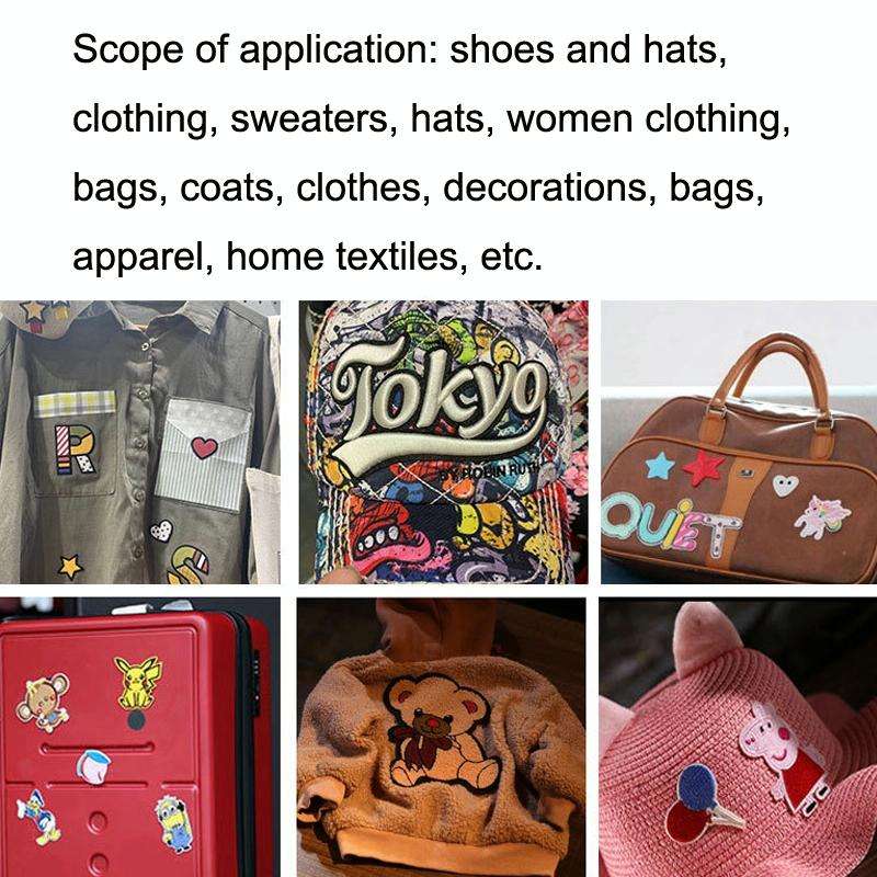 13PCS DIY Handmade Accessories Luggage Clothing Embroidery Cloth Stickers Style Random Delivery