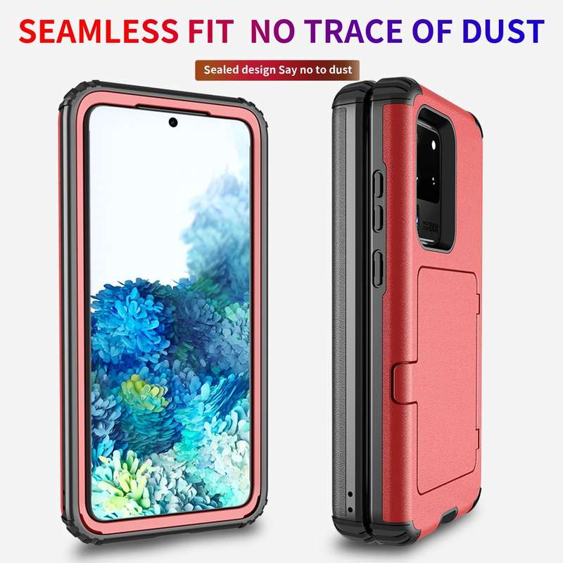 For Samsung Galaxy S20+ Dustproof Pressure-proof Shockproof PC + TPU Case with Card Slot & Mirror...
