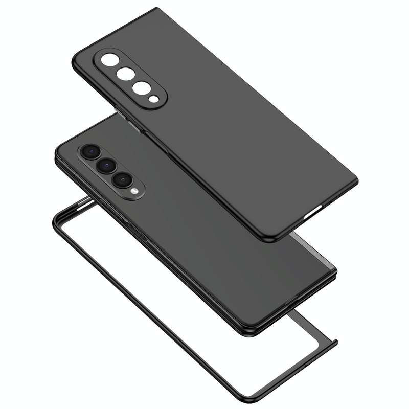 For Samsung Galaxy Z Fold4 Armor Foldable Phone Case(Black)