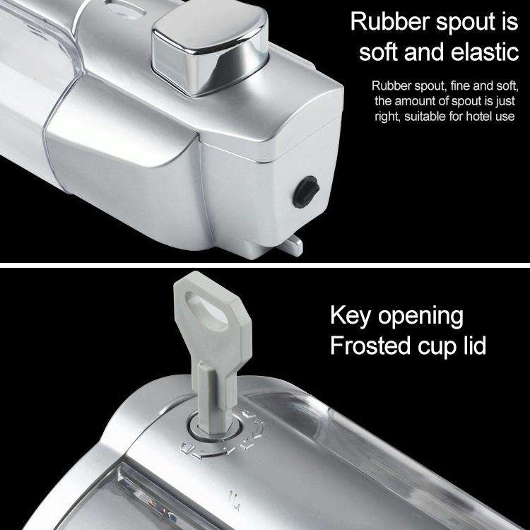Wall-mounted Plastic Manual Single-head Soap Box Hotel Soap Dispenser, Style:Matt
