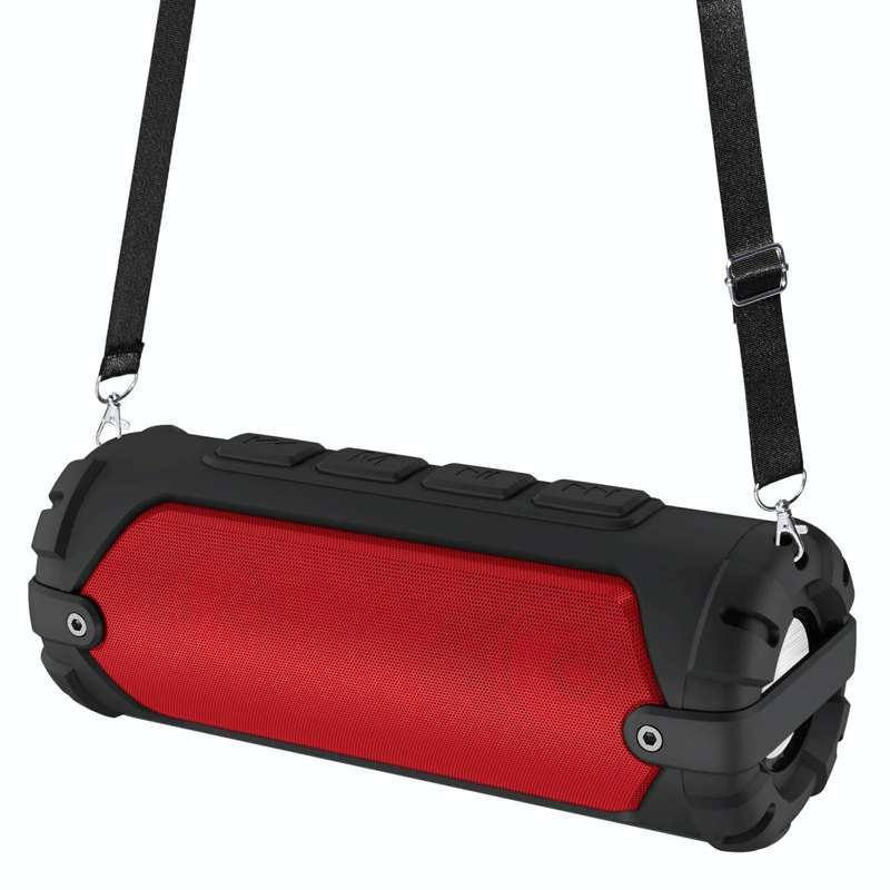New Rixing NR-6013 Bluetooth 5.0 Portable Outdoor Wireless Bluetooth Speaker with Shoulder Strap(...