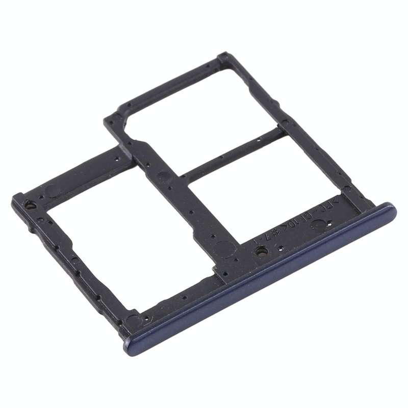For Samsung Galaxy A2 Core SM-A260 SIM Card Tray + SIM Card Tray + Micro SD Card Tray (Black)