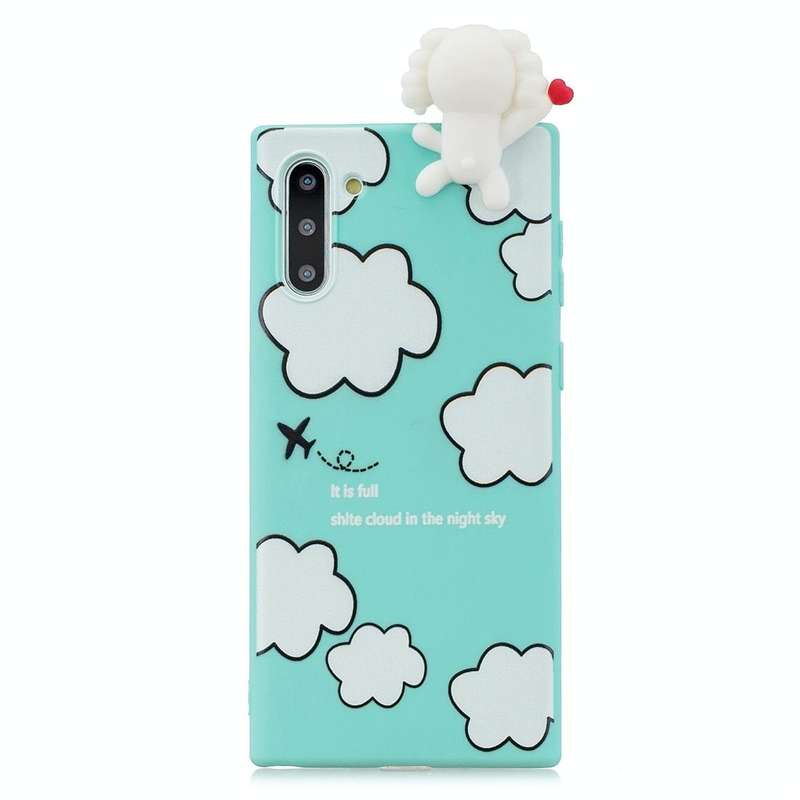 For Galaxy Note 10 Shockproof Cartoon TPU Protective Case(Clouds)