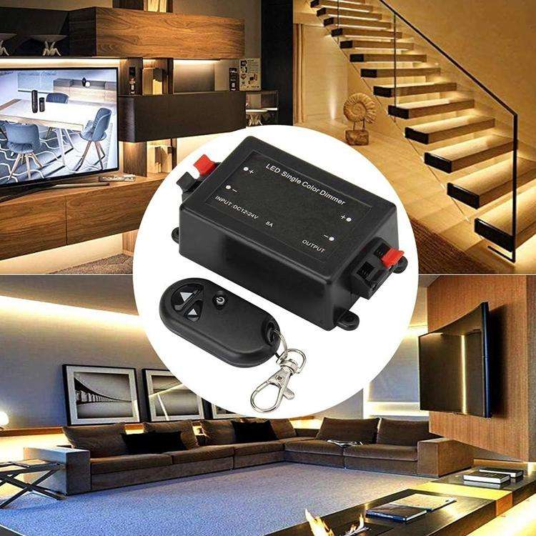RF Wireless Controller / LED Single Color Dimmer, DC 12V(Black)
