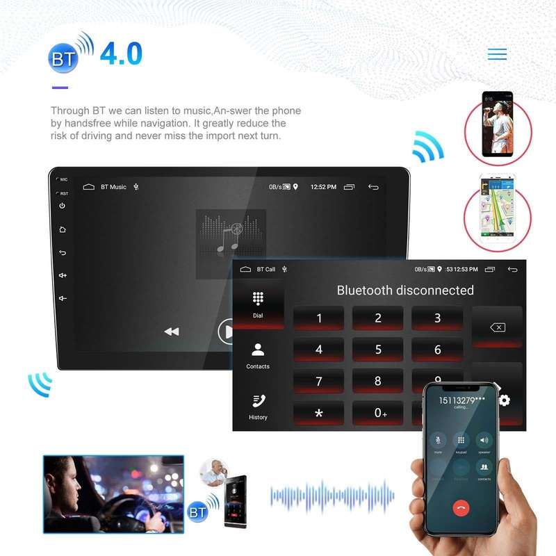 A3195 9 Inch Car Android Large Screen Navigation Central Control Screen 2+32G Player with CarPlay...