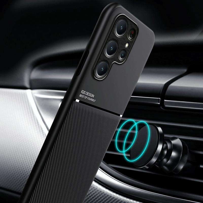 For Samsung Galaxy S24 Ultra 5G Classic Tilt Strip Grain Magnetic Shockproof PC + TPU Phone Case(...