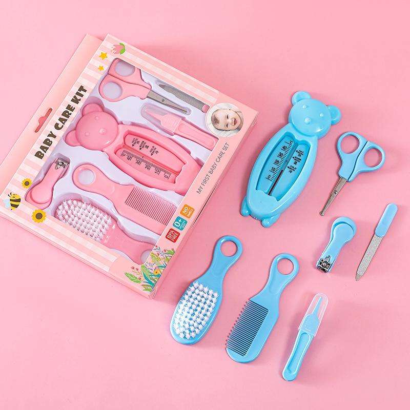 7 in 1 Baby Care Set Baby Daily Cleaning Tools Kit(Blue)