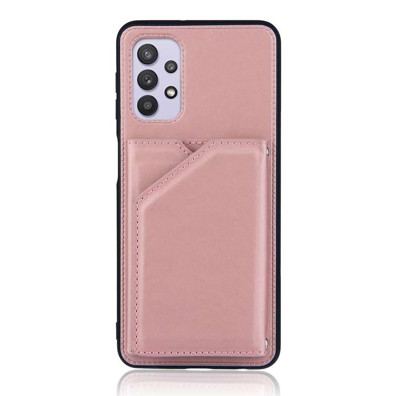For Samsung Galaxy A32 5G Skin Feel PU + TPU + PC Back Cover Shockproof Case with Card Slots & Ho...