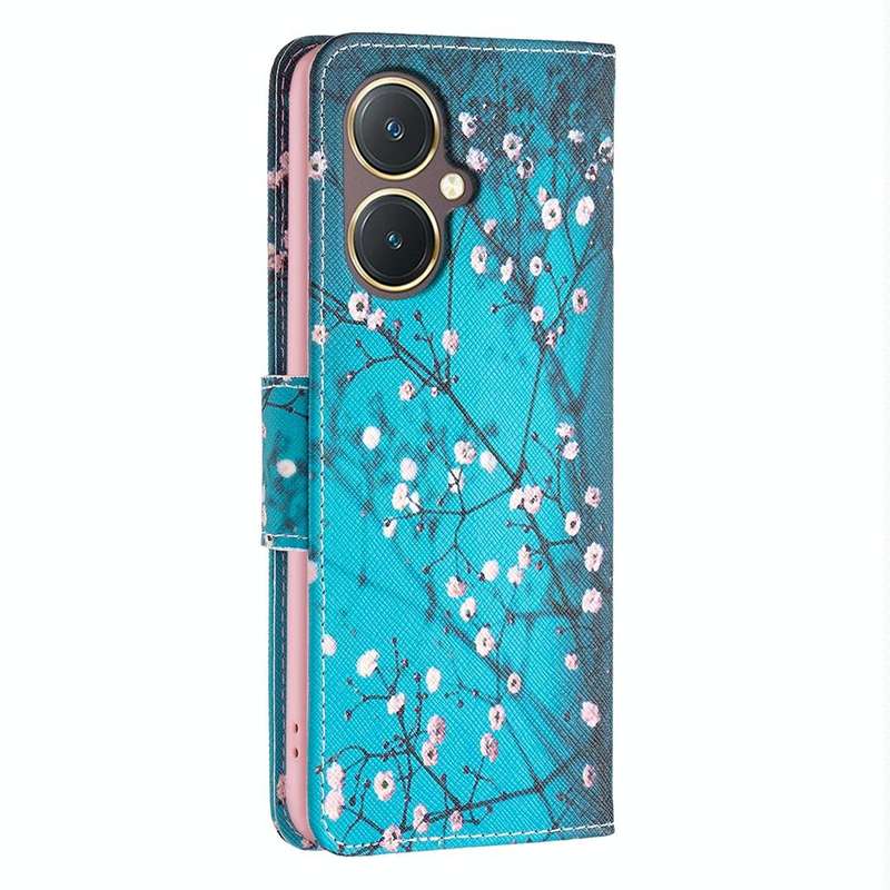 For vivo Y27 4G Colored Drawing Pattern Leather Phone Case(Plum Blossom)