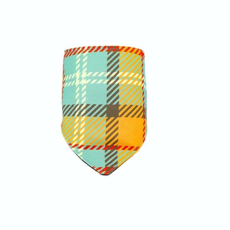 Pet Triangle Towel Three-layer Thickened Waterproof Saliva Towel, Size: S(Yellow Green)