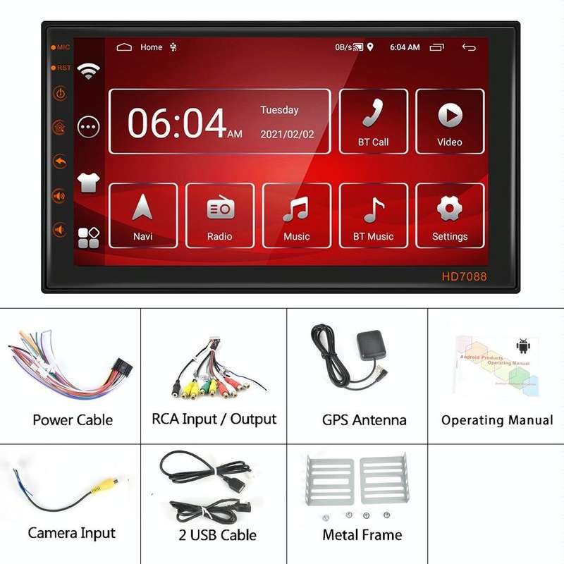 A2769 7 Inch Android Navigation WIFI Version 2+16G Vehicle Machine Central Control Large Screen, ...