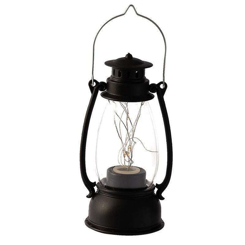 Retro Lantern Table Decoration Christmas Scene Decoration Simulation Oil Lamp(Black)