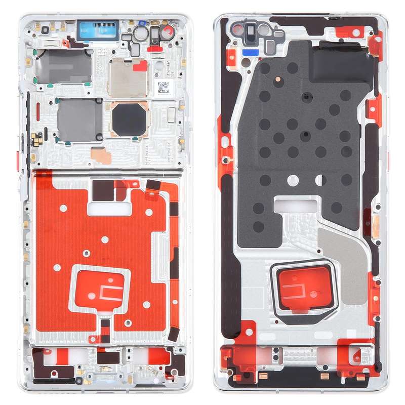 For Huawei Mate 40 Pro Front Housing LCD Frame Bezel Plate(Silver)