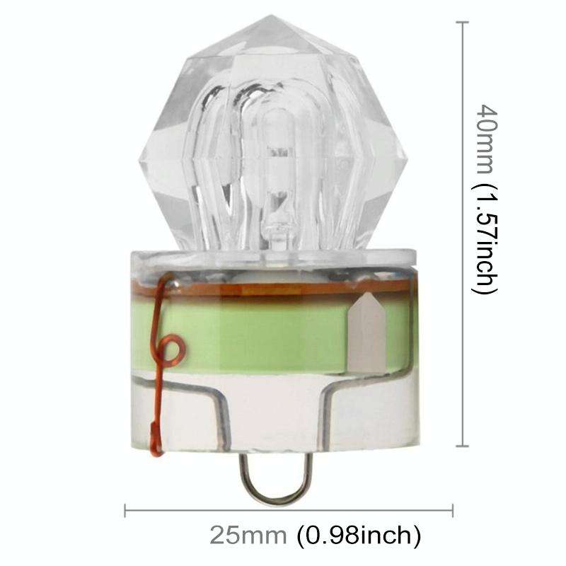 Deep Sea Night Fishing Diamond LED Flashing Light / Under Water Attract Fish Bait Lure Lamp (Rand...