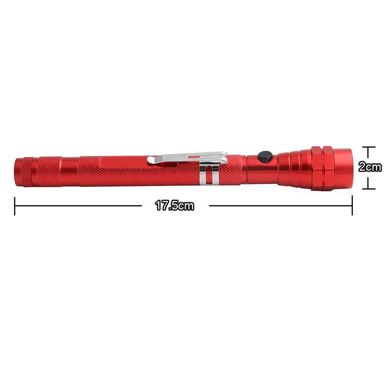 2 PCS 1W Flexible Magnet Camping Fishing Telescopic 360 Degrees Head Flashlight Outdoor Torch Mag...
