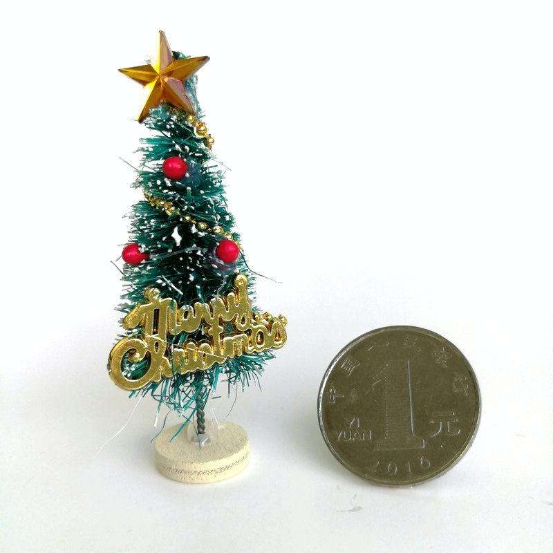 3 PCS Miniature Doll House Decoration Christmas Tree Children's Educational Toys
