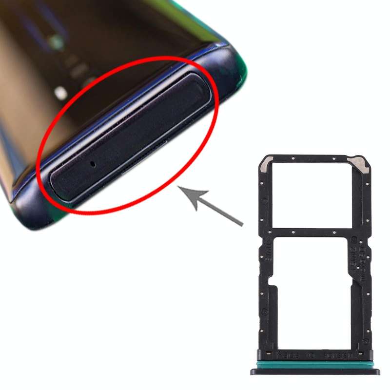 For OPPO Reno2 PCKM70 PCKT00 PCKM00 CPH1907  SIM Card Tray + SIM Card Tray / Micro SD Card Tray (...