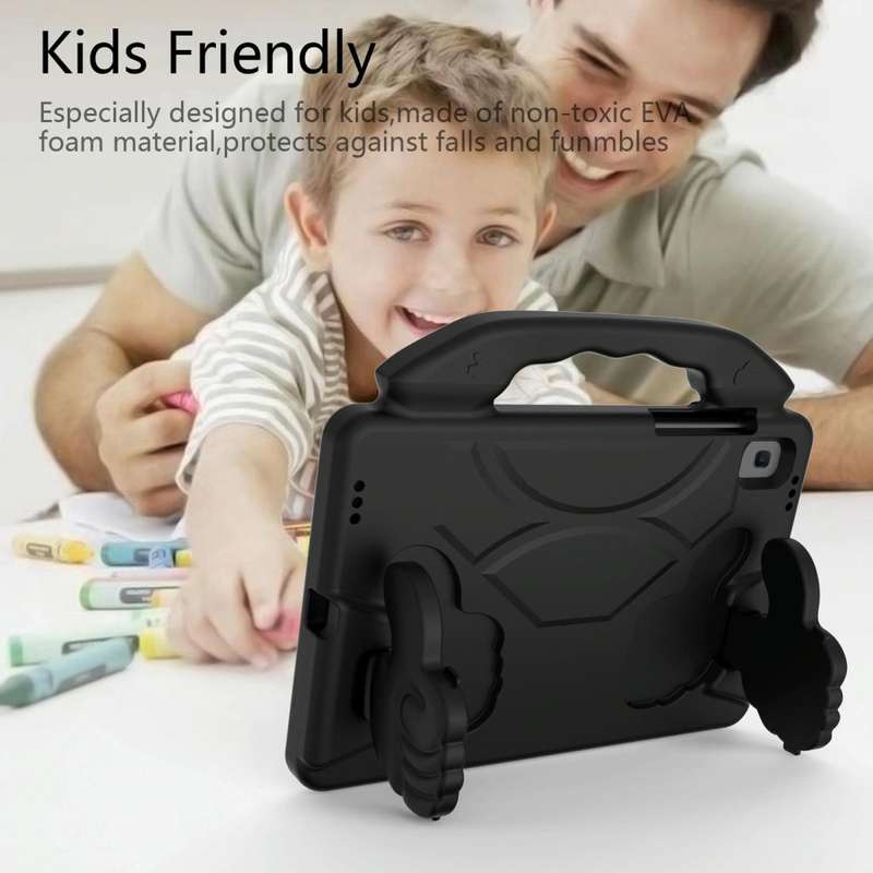 For Samsung Galaxy Tab S6 Lite / P610 Thumb Bracket EVA Shockproof Tablet Case(Black)