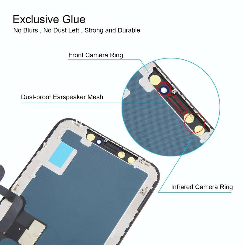 For iPhone X in-cell LCD Screen with Digitizer Full Assembly