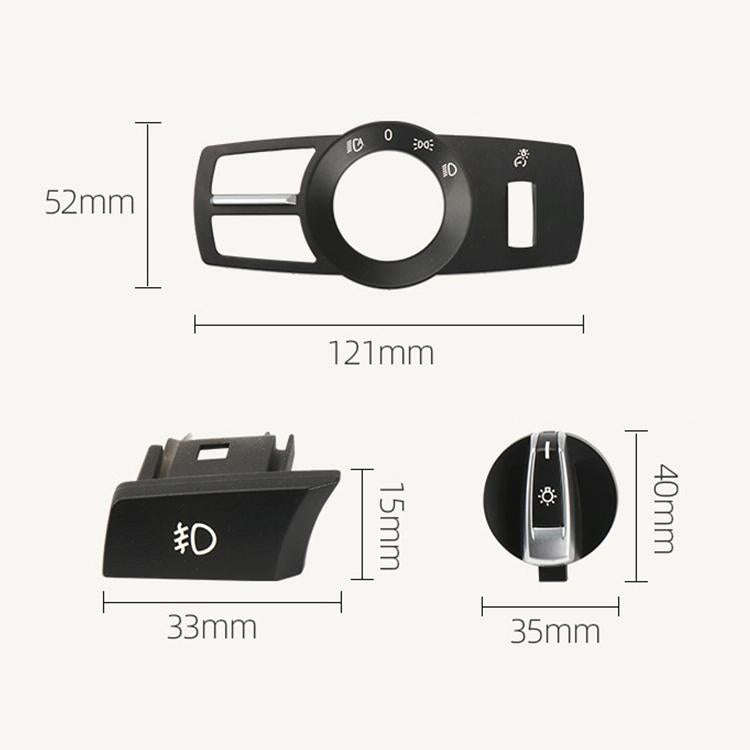 Car Front Fog Light Switch Button Knob for BMW 5 Series 2010-2017, Left Driving