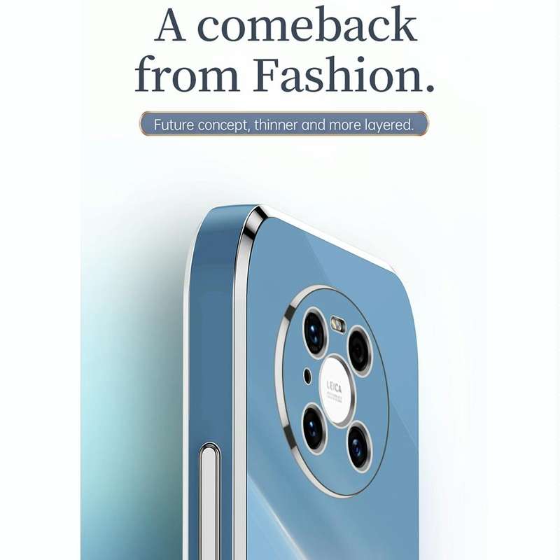 For Huawei Mate 40 Pro XINLI Straight 6D Plating Gold Edge TPU Shockproof Case(Mint Green)