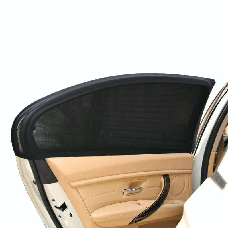 Auto Car Window Mesh Shield Sunshade Visor Net Mosquito Repellent UV Protection Window Covers, Hi...