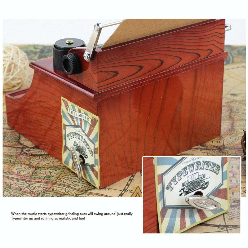 Birthday Girlfriend Retro Creative Teacher Day Typewriter Music Box