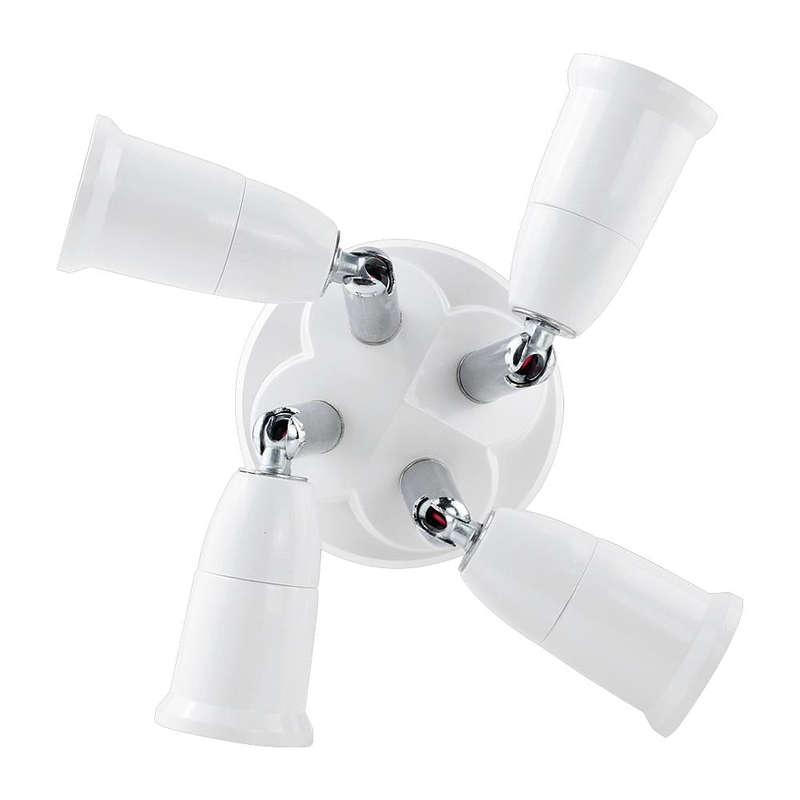 E27 to E27 Splitter Adjustable LED Light Bulb Holder Adapter Converter Socket Light Bulb Holder, ...
