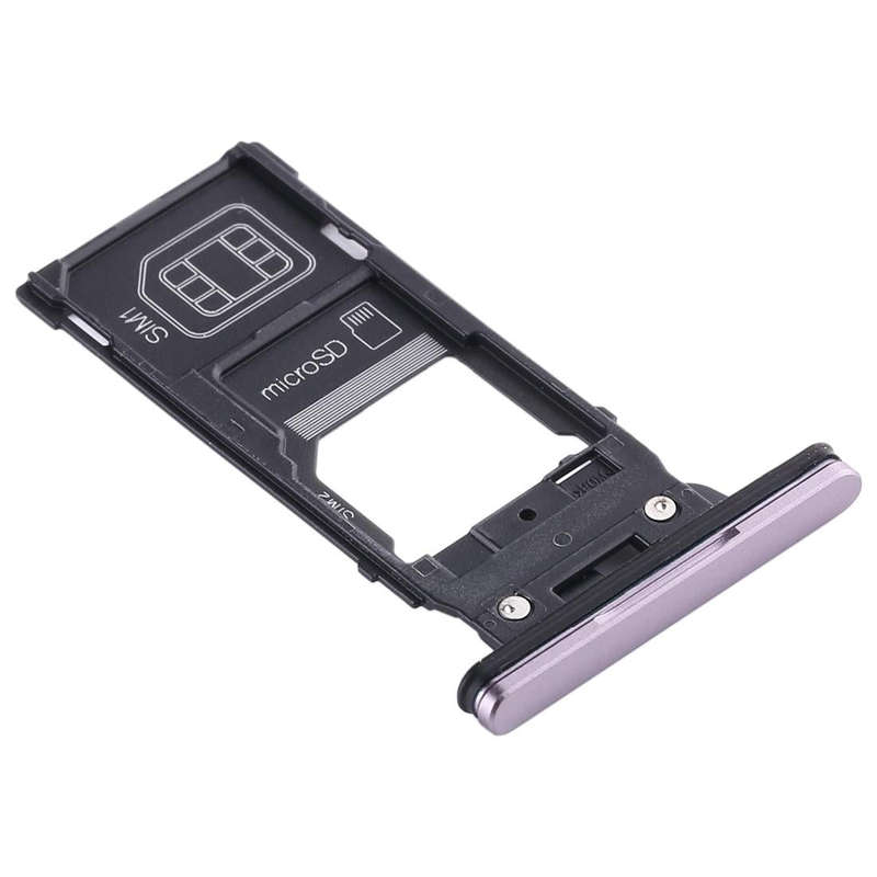 SIM Card Tray + SIM Card Tray + Micro SD Card Tray for Sony Xperia XZ2(Pink)