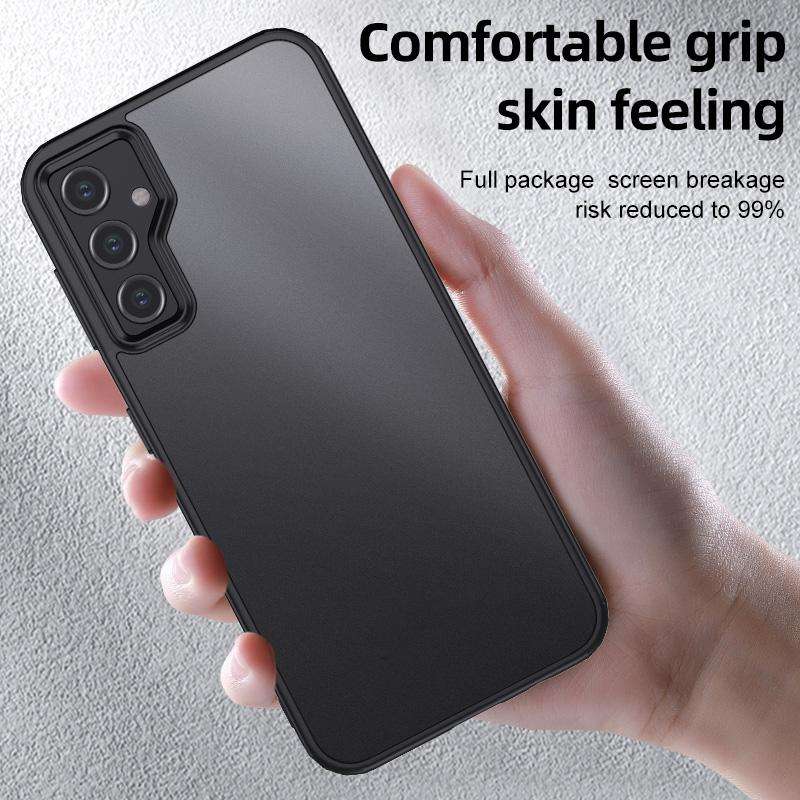 For Samsung Galaxy A54 5G Armor Clear TPU Hard PC Phone Case(Matte Black)