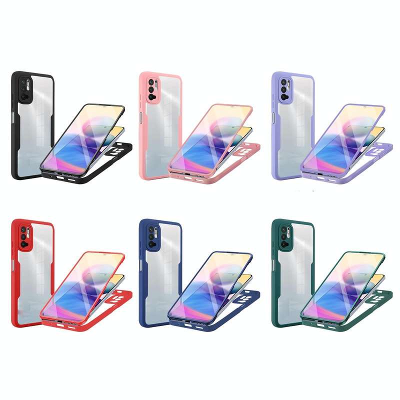 For Xiaomi Redmi Note 10 5G Acrylic + TPU 360 Degrees Full Coverage Phone Case(Black)