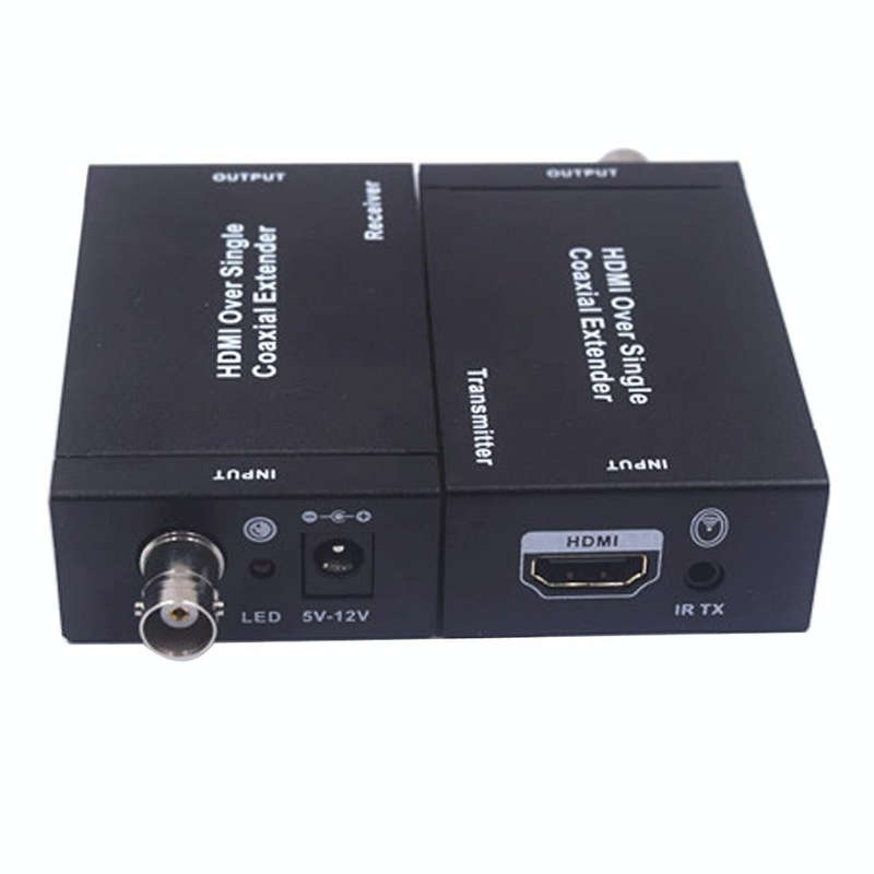 NK-C100IR 1080P HDMI Over Single Coaxial Extender Transmitter + Receiver with IR Coaxial Cable, S...