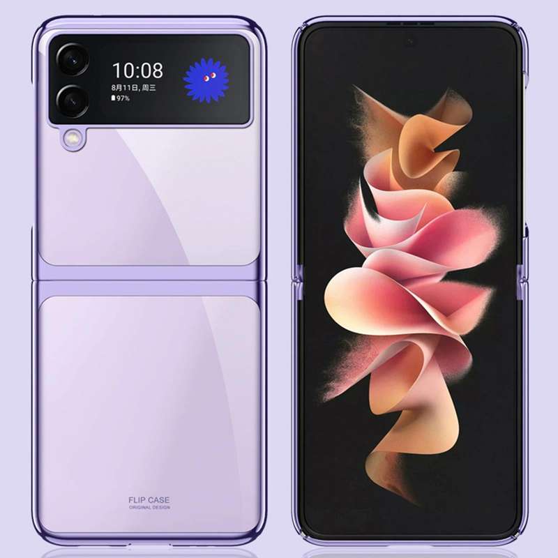 For Samsung Galaxy Z Flip3 5G Symphony Plating PC Shockproof Protective Case(Rose Gold)