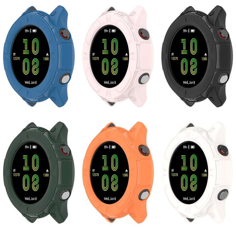 For Garmin Forerunner 955 Shockproof TPU Protective Watch Case(Black)