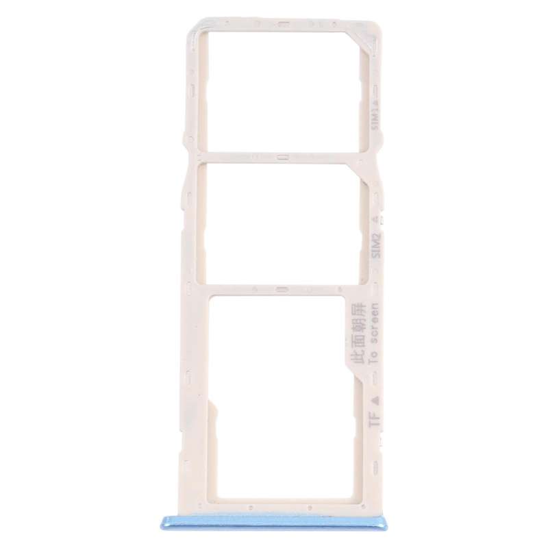 For OPPO A35 CPH2179  SIM Card Tray + SIM Card Tray + Micro SD Card Tray (Blue)