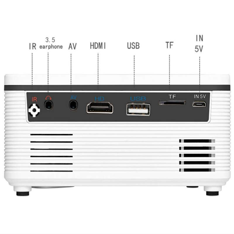 S361 80 lumens 320 x 240 Pixel Portable Mini Projector, Support 1080P, US Plug(Black)