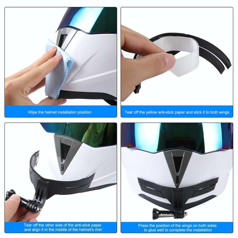 PULUZ Bending Action Camera Motorcycle Helmet Chin Mount (Black)