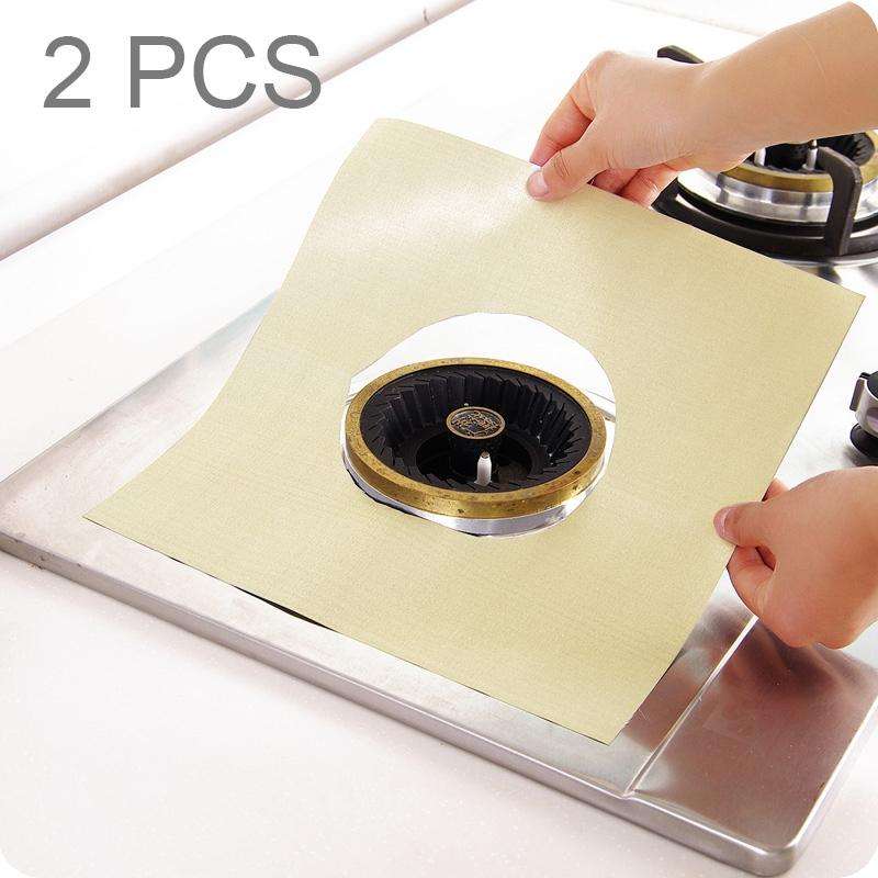 2 PCS Gas Furnace Surface Ultra-thin Fibre Material Stovetop Protective Cleaning Pad, Size: 27*27...