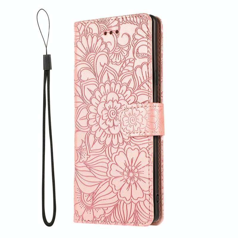 For Samsung Galaxy Note9 Skin Feel Embossed Sunflower Horizontal Flip Leather Case with Holder & ...