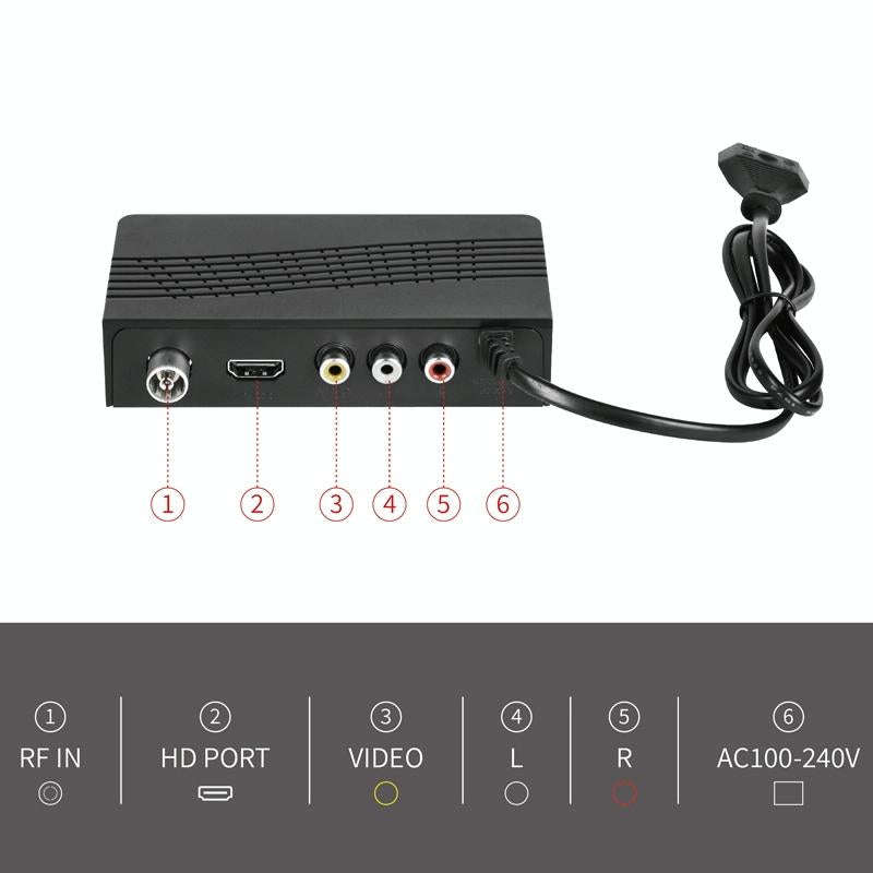 HD-120 DVB-T2 H.265 HD Digital TV Set Top Box, US Plug