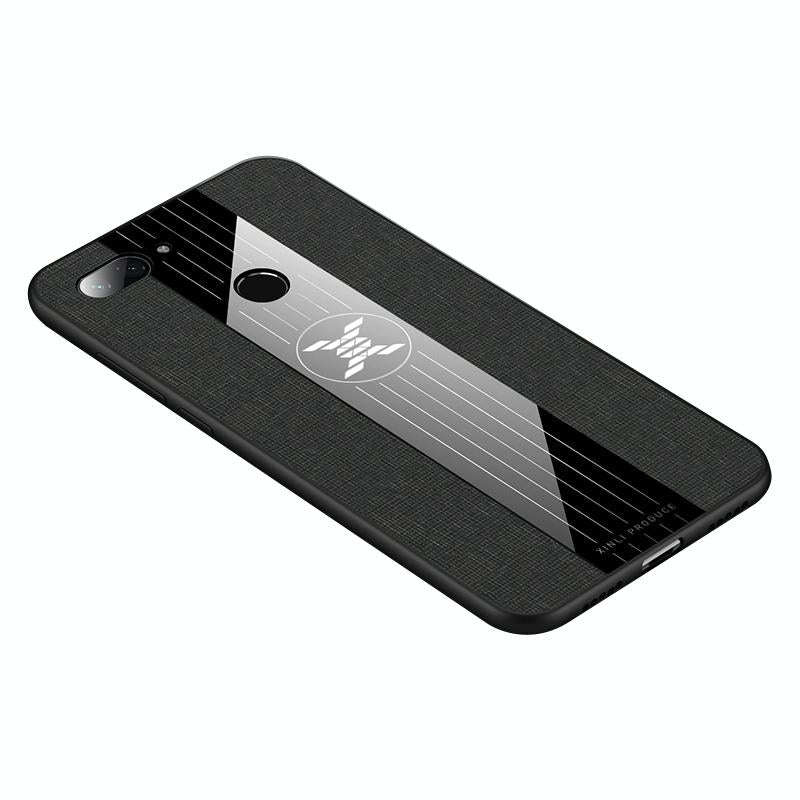 For Xiaomi Mi 8 Lite XINLI Stitching Cloth Texture Shockproof TPU Protective Case(Black)