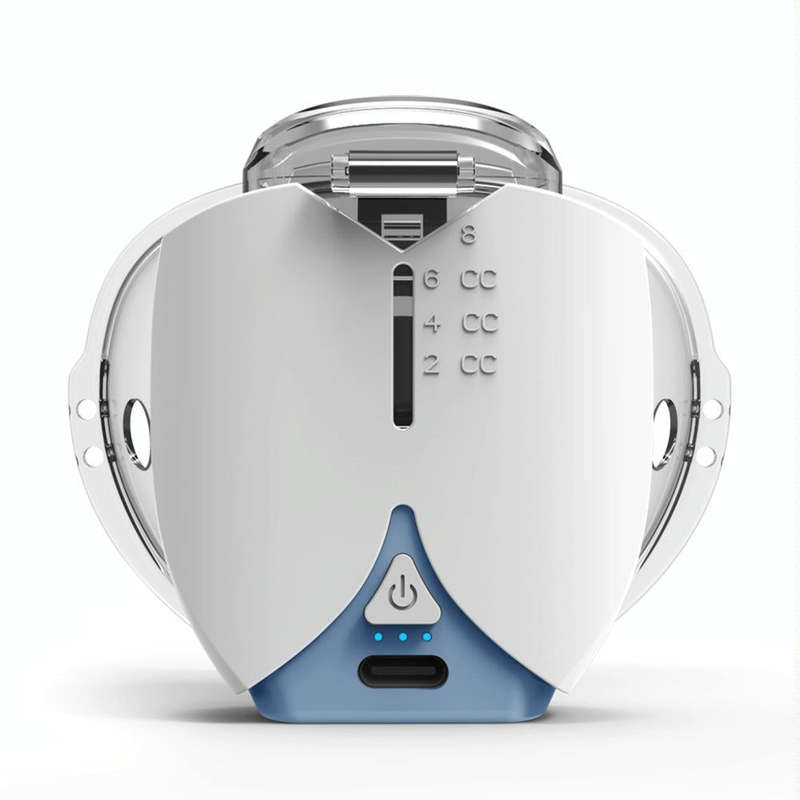 Hands-free Wearable Micro-mesh Nebulizer for Adults and Children ,Style: With US Plug(Blue White)