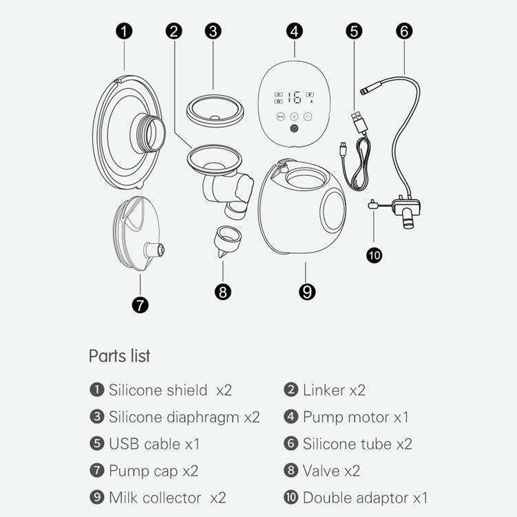 Wearable Automatic Breast Pump Massage Hands-free Invisible Wireless Large Suction Breast Pump S4...