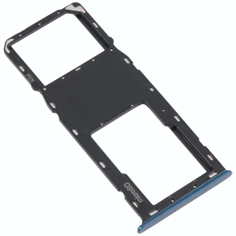 For Samsung Galaxy A03s SM-A037U Original SIM Card Tray + Micro SD card tray (Blue)