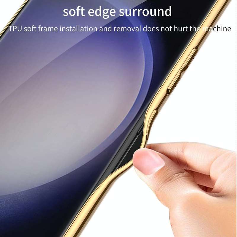 For Samsung Galaxy S23 Ultra 5G GKK Weave Texture Electroplating PU Protective Phone Case(Green)