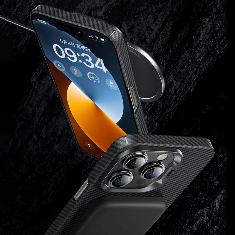 For iPhone 15 Pro Max Benks 600D MagSafe Magnetic Kevlar Carbon Fiber Phone Case(Black)