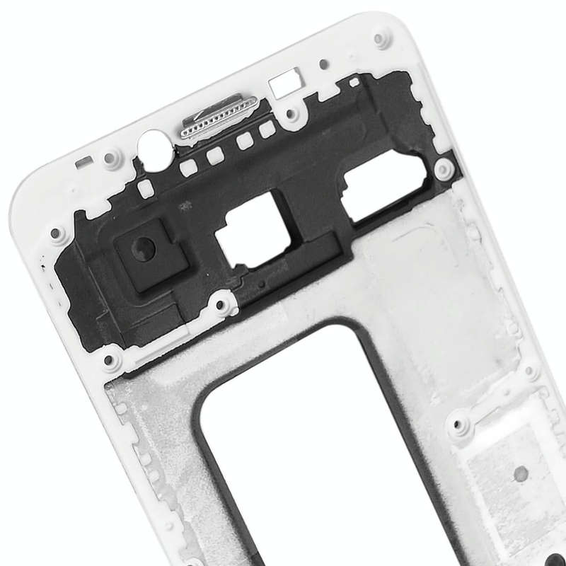 For Galaxy C5 Front Housing LCD Frame Bezel Plate (White)