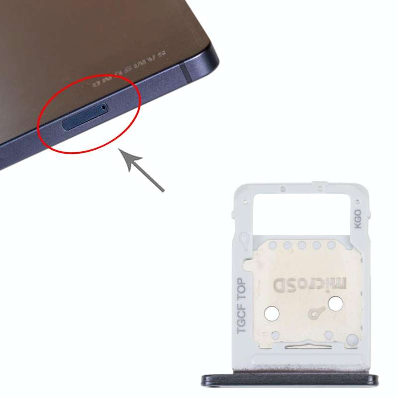 For Samsung Galaxy Tab S7 FE SM-T736 SIM Card Tray + Micro SD Card Tray (Black)