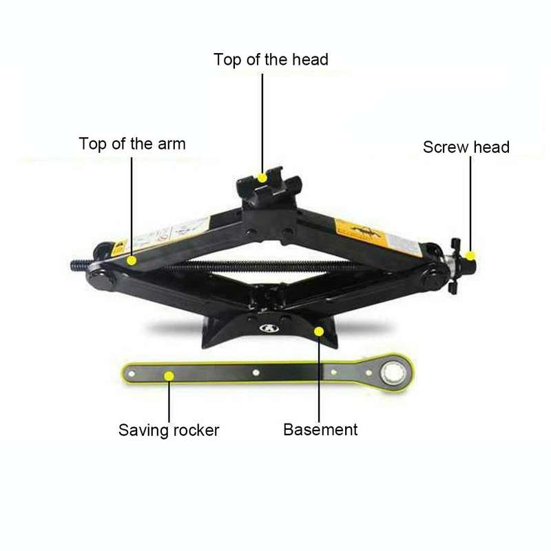 Upright ST-112C Heavy Duty Stabilizer Scissor Jack with Handle Lift Levelers 4000 Pound (2 Ton) C...