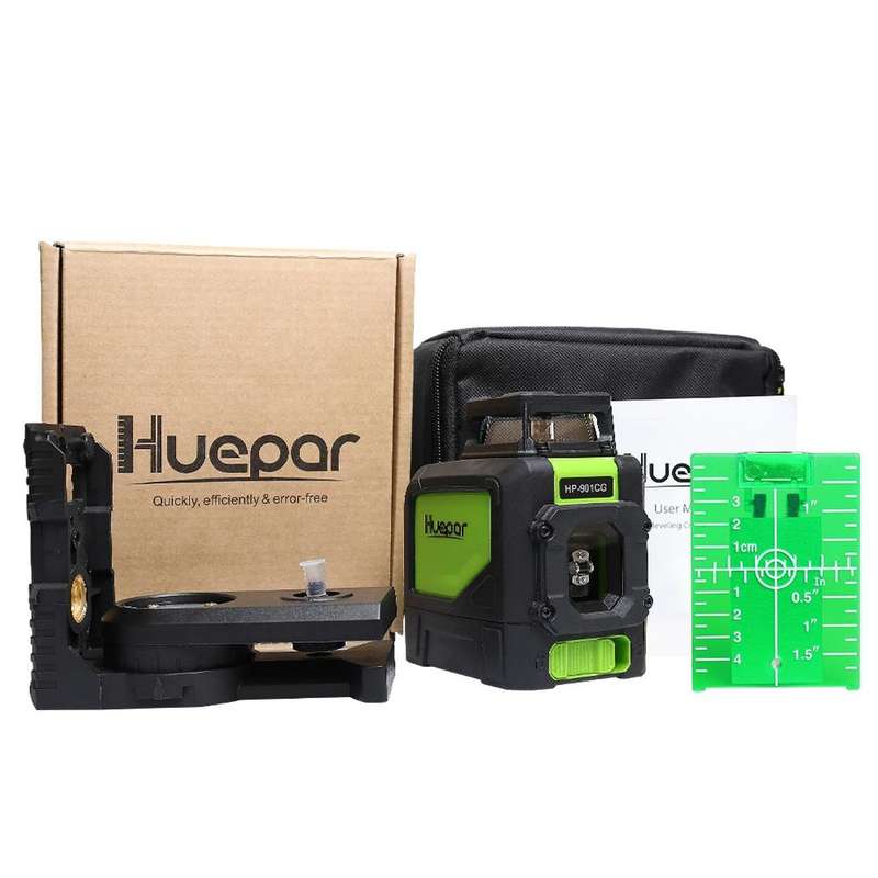 901CG H360 Degrees / V130 Degrees Laser Level Covering Walls and Floors 5 Line Green Beam IP54 Wa...